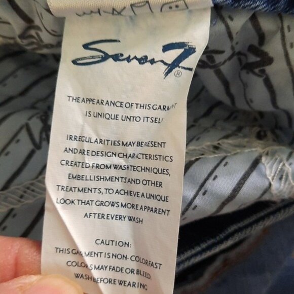 Seven 7 NWT Mars Blue Tummyless High Rise 5 Pockets Denim Skinny Jeans Size 16 - Picture 13 of 14